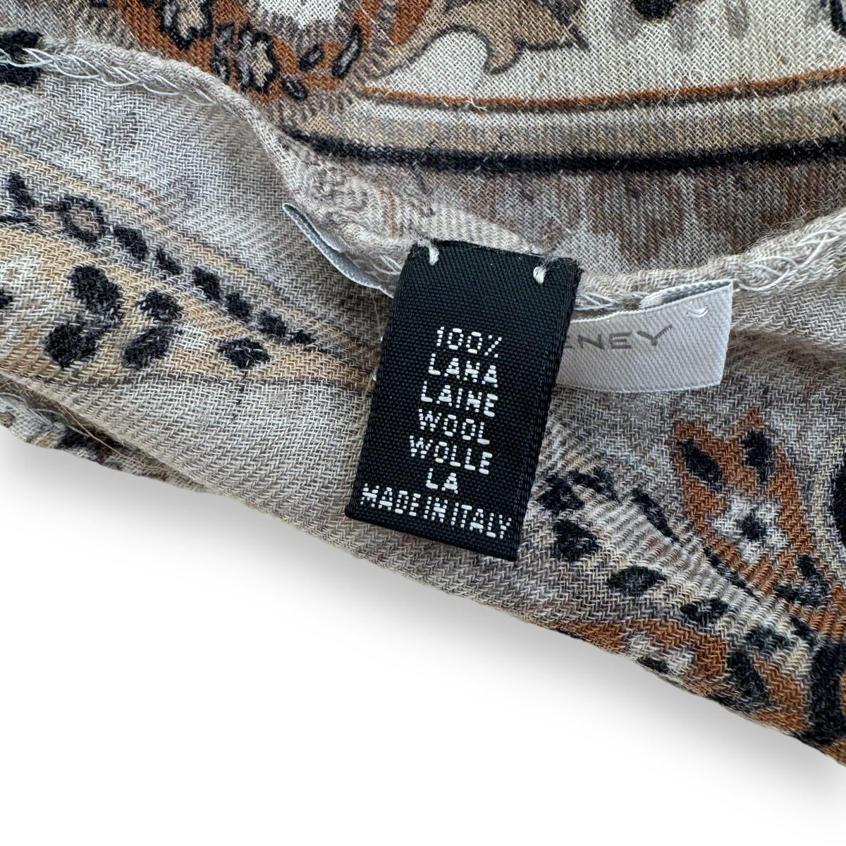 THOM SWEENEY PATTERN WOOL SCARF