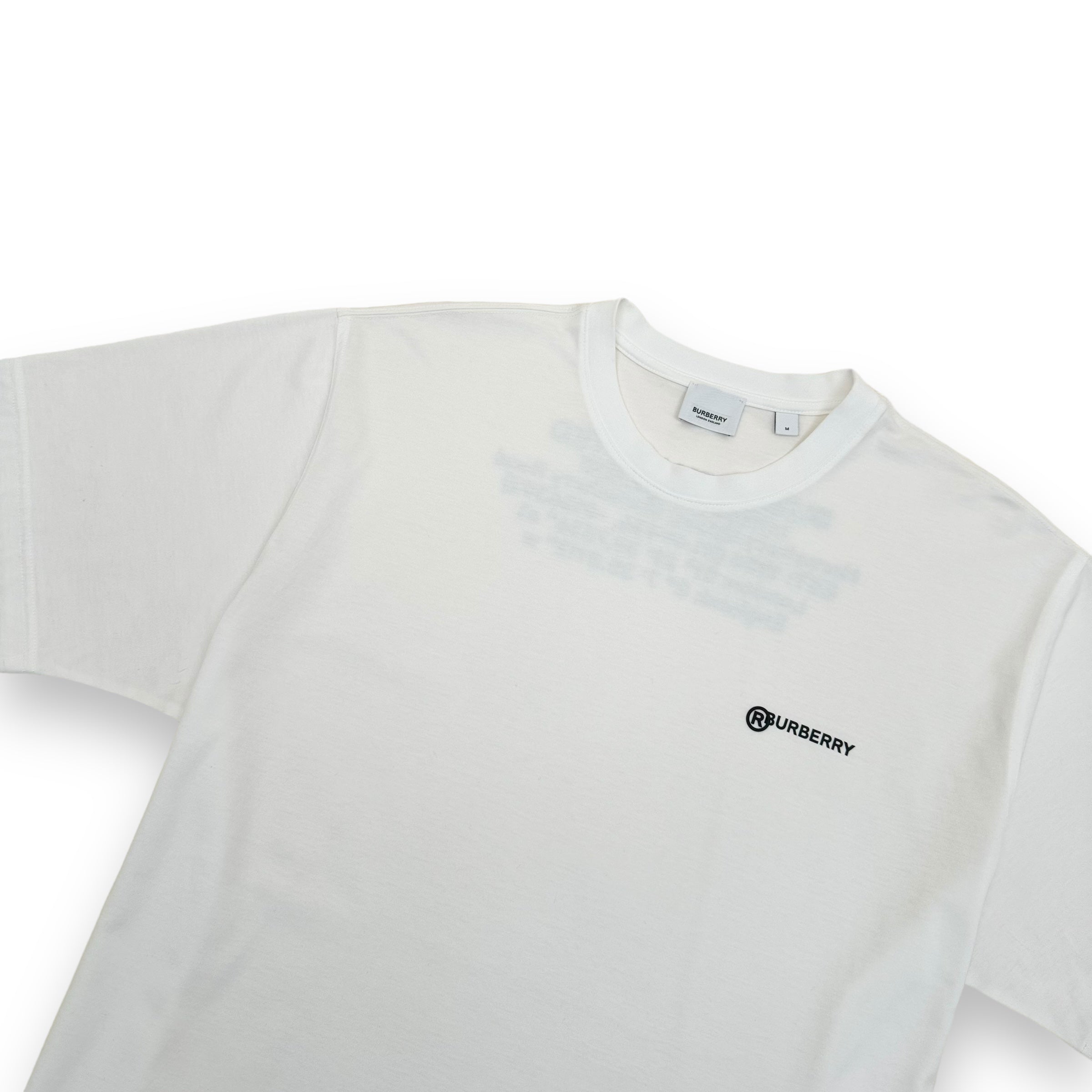 BURBERRY OVERSIZED LOGO-PRINT T-SHIRT WHITE M