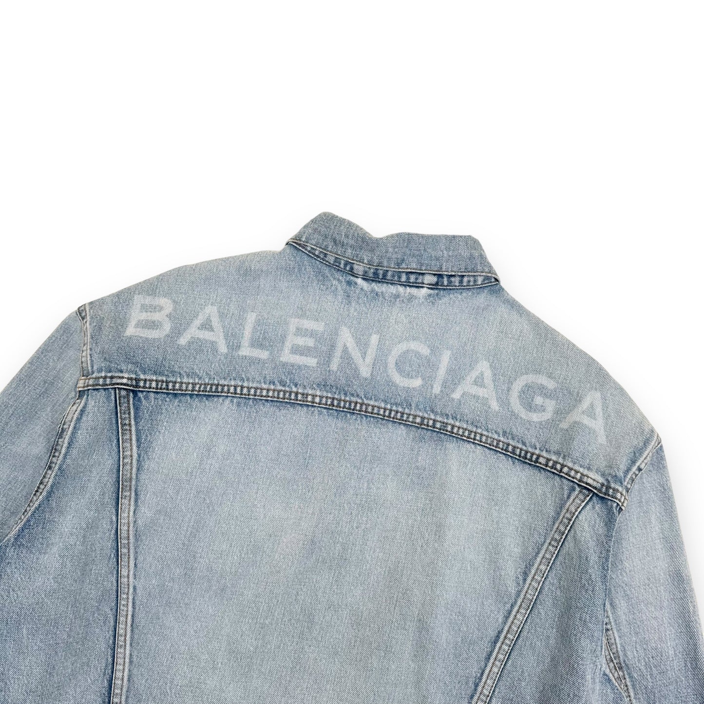 BALENCIAGA SS18 OVERSIZED DENIM JACKET BLUE UK8