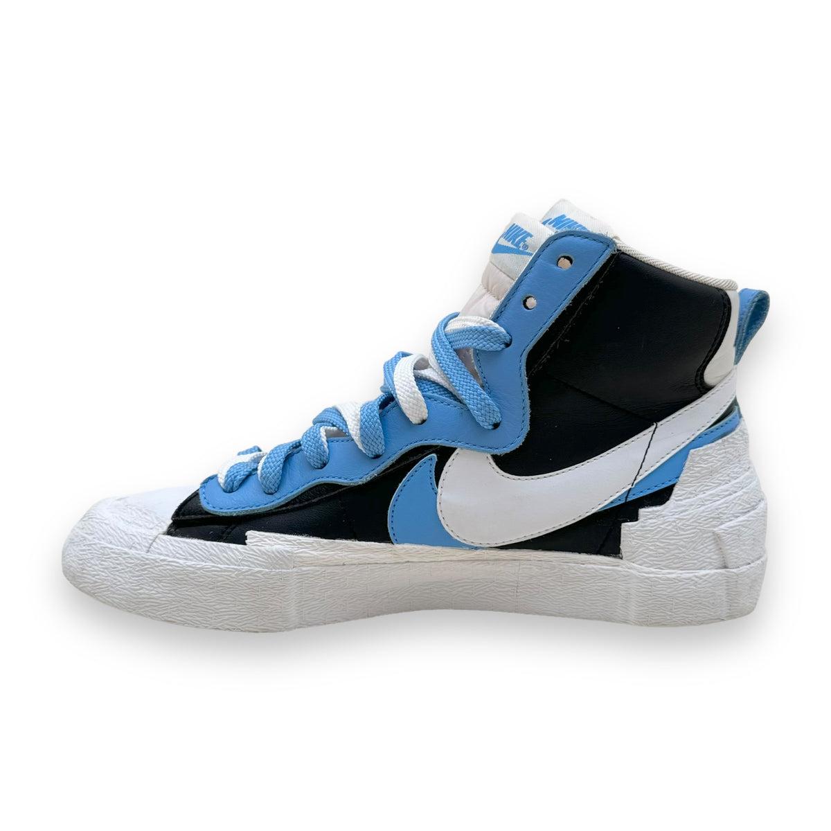 NIKE X SACAI MID BLAZER SNEAKER WHITE / BLUE / BLACK UK8.5