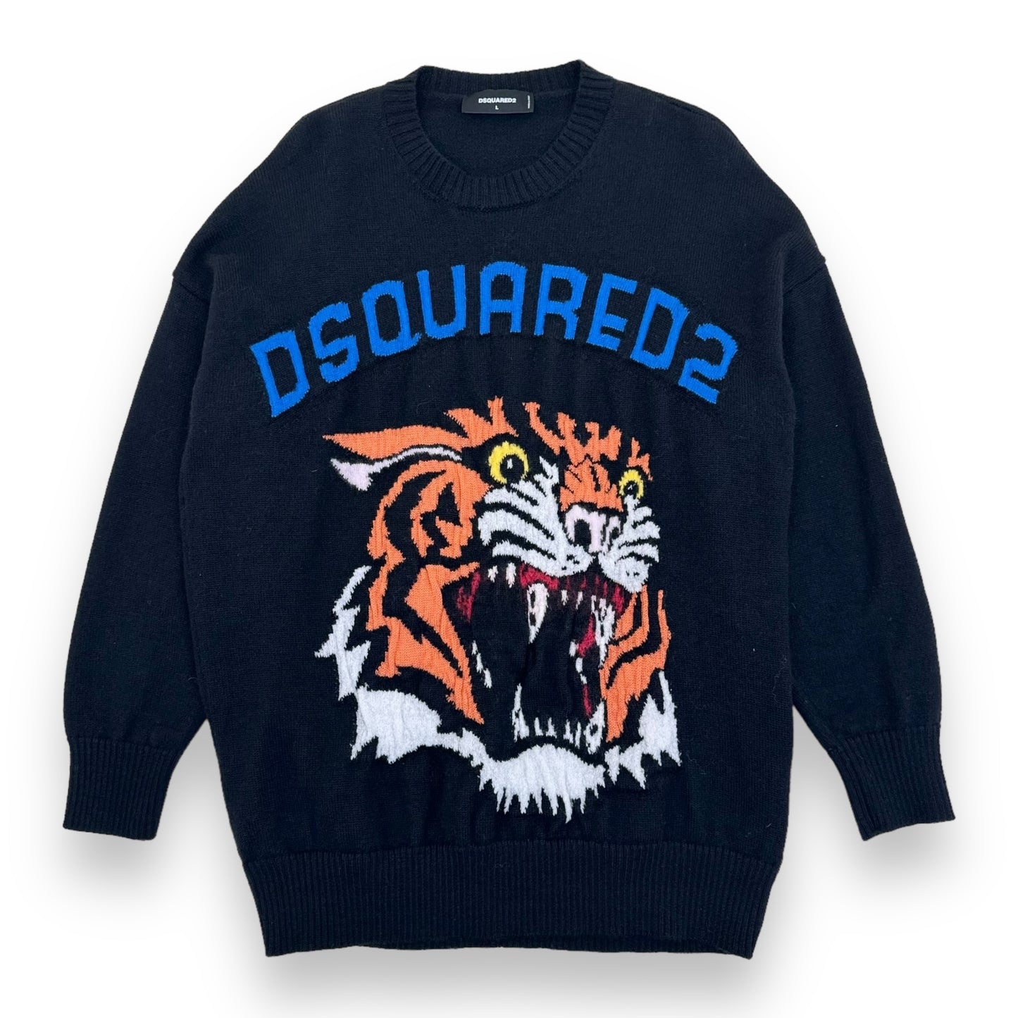 DSQUARED2 KNITTED JUMPER BLACK L