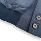 THOM SWEENEY BESPOKE BUTTON-UP LINEN COLLARED BOMBER JACKET NAVY M