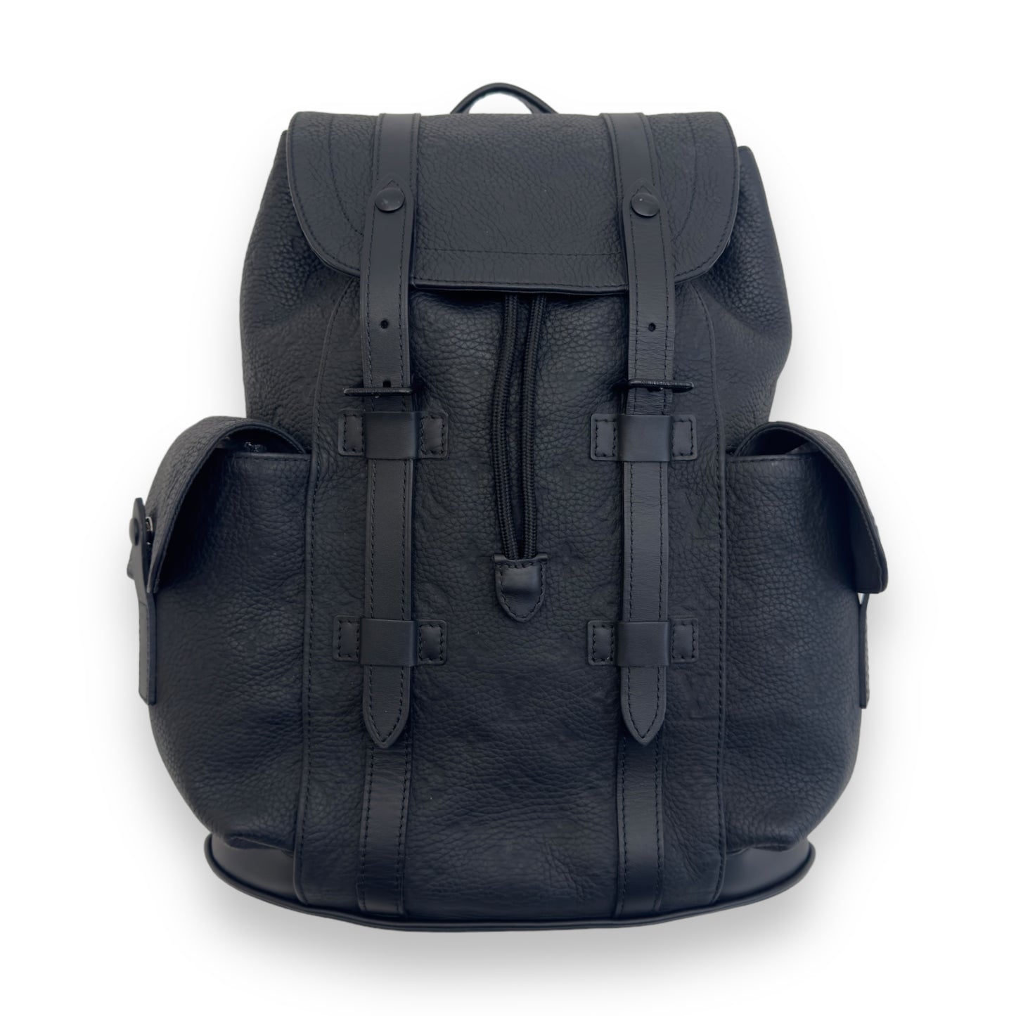 LOUIS VUITTON CHRISTOPHER MM BACKPACK EMBOSSED MONOGRAM BLACK