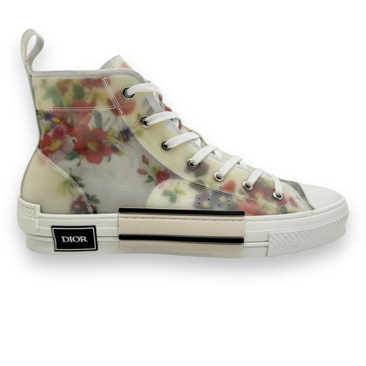 DIOR X KIM JONES B23 HIGH TOP FLORAL SNEAKER UK10