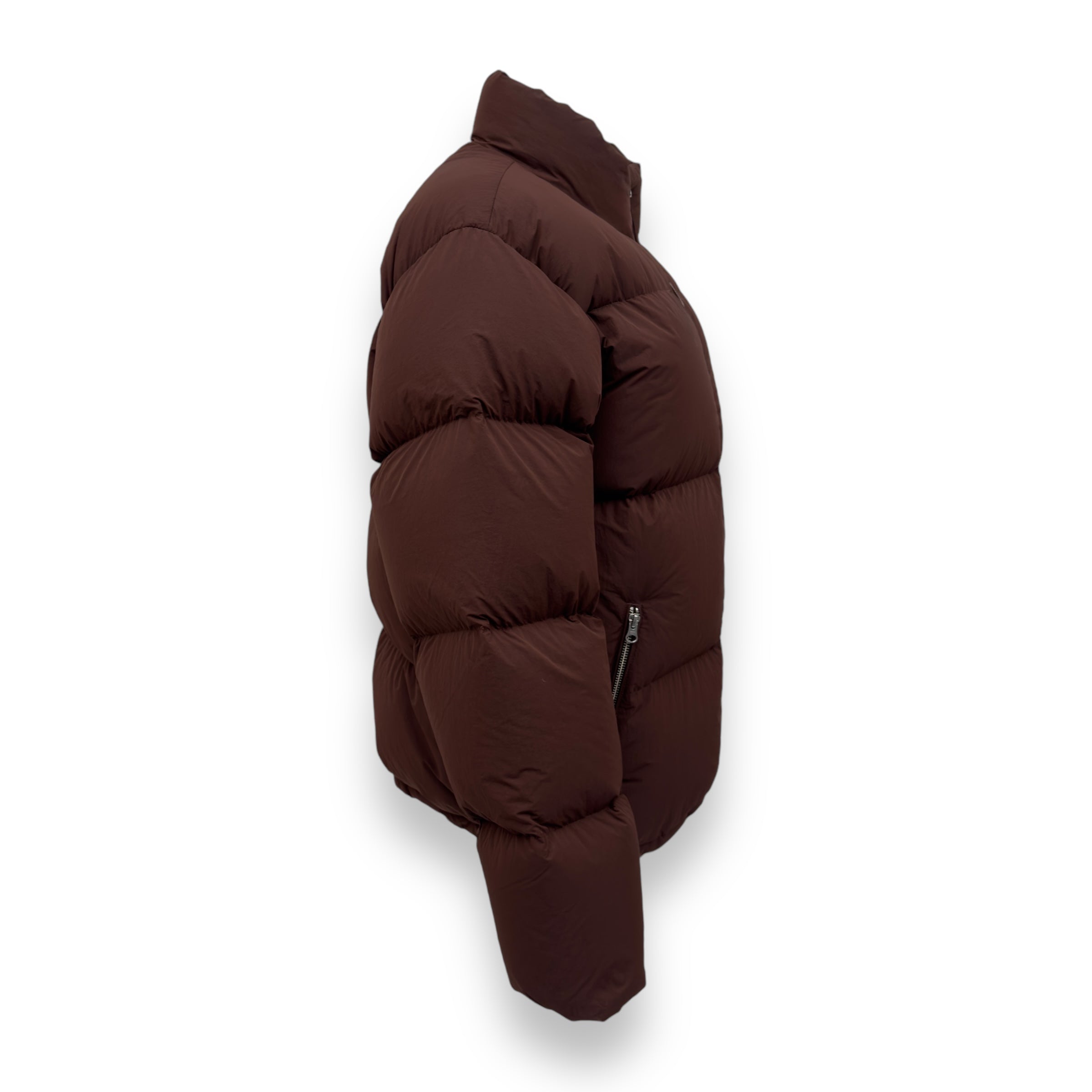 STÜSSY NYLON DOWN PUFFER JACKET BROWN M