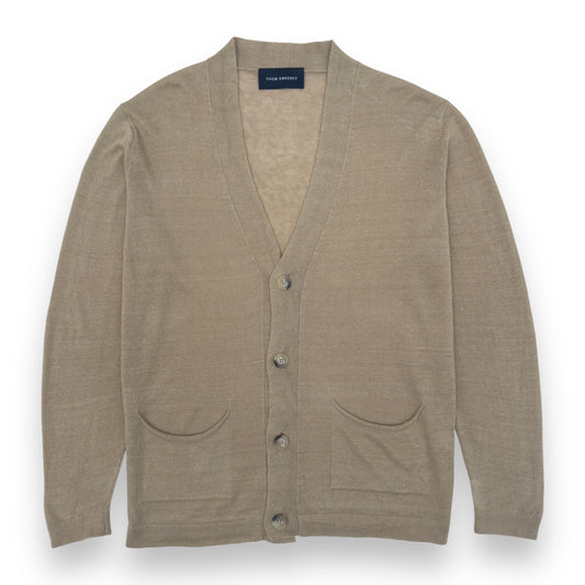 THOM SWEENEY LINEN CARDIGAN CARAMEL M