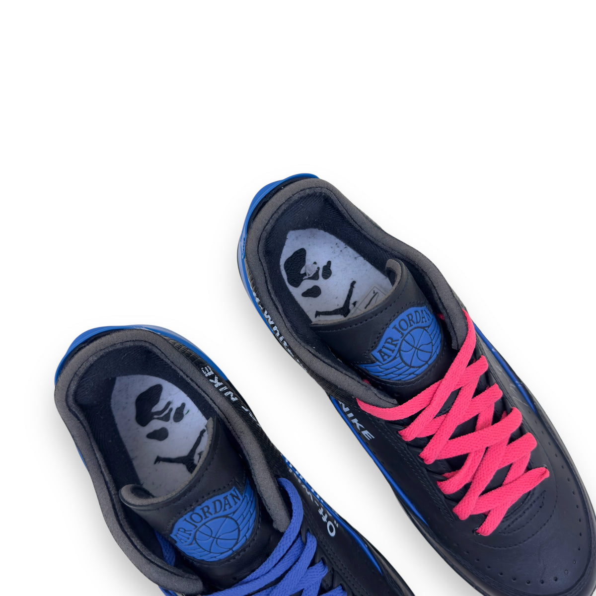 OFF-WHITE X AIR JORDAN 2 RETRO LOW SP SNEAKER BLACK / BLUE UK8