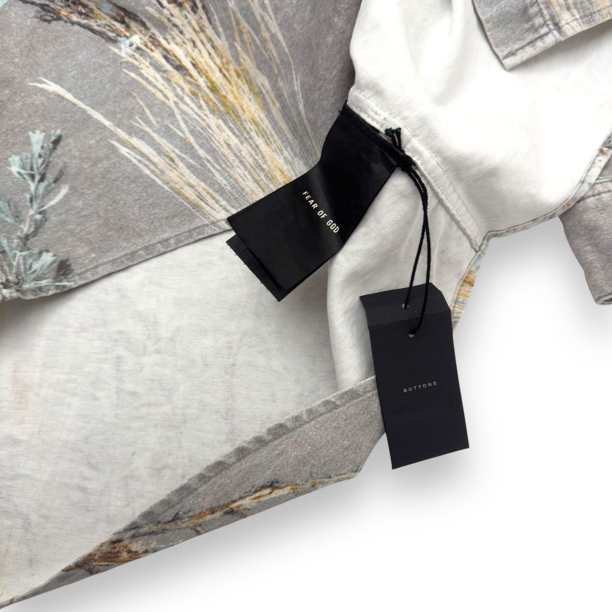 FEAR OF GOD 6TH COLLECTION PRAIRIE GHOST CAMO OVERSHIRT GREY / BLUE XL