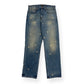 CHERRY LA BLOSSOM STRAIGHT-LEG EMBROIDERED JEANS BLUE W32”