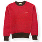 ARIES BRUSHED MOHAIR CREW NECK KNITTED SWEATER PINK / BROWN M