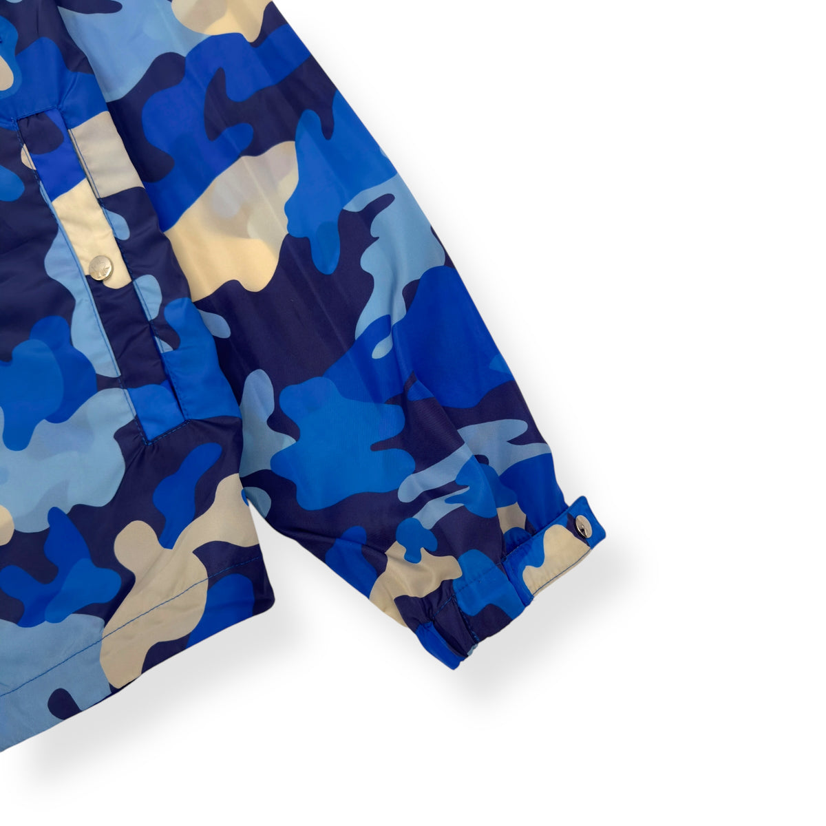 MONCLER VIDOURLE CAMOFLAGE SHELL WINDBREAKER JACKET BLUE S