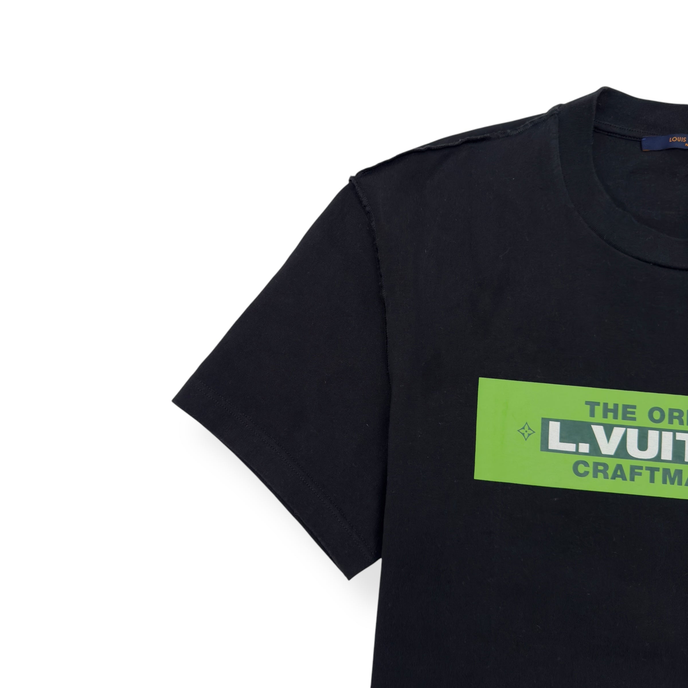 LOUIS VUITTON LOGO PRINT T-SHIRT BLACK / GREEN L