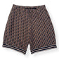 DIOR OBLIQUE BERMUDA MONOGRAM SILK SHORTS BROWN 50 / L