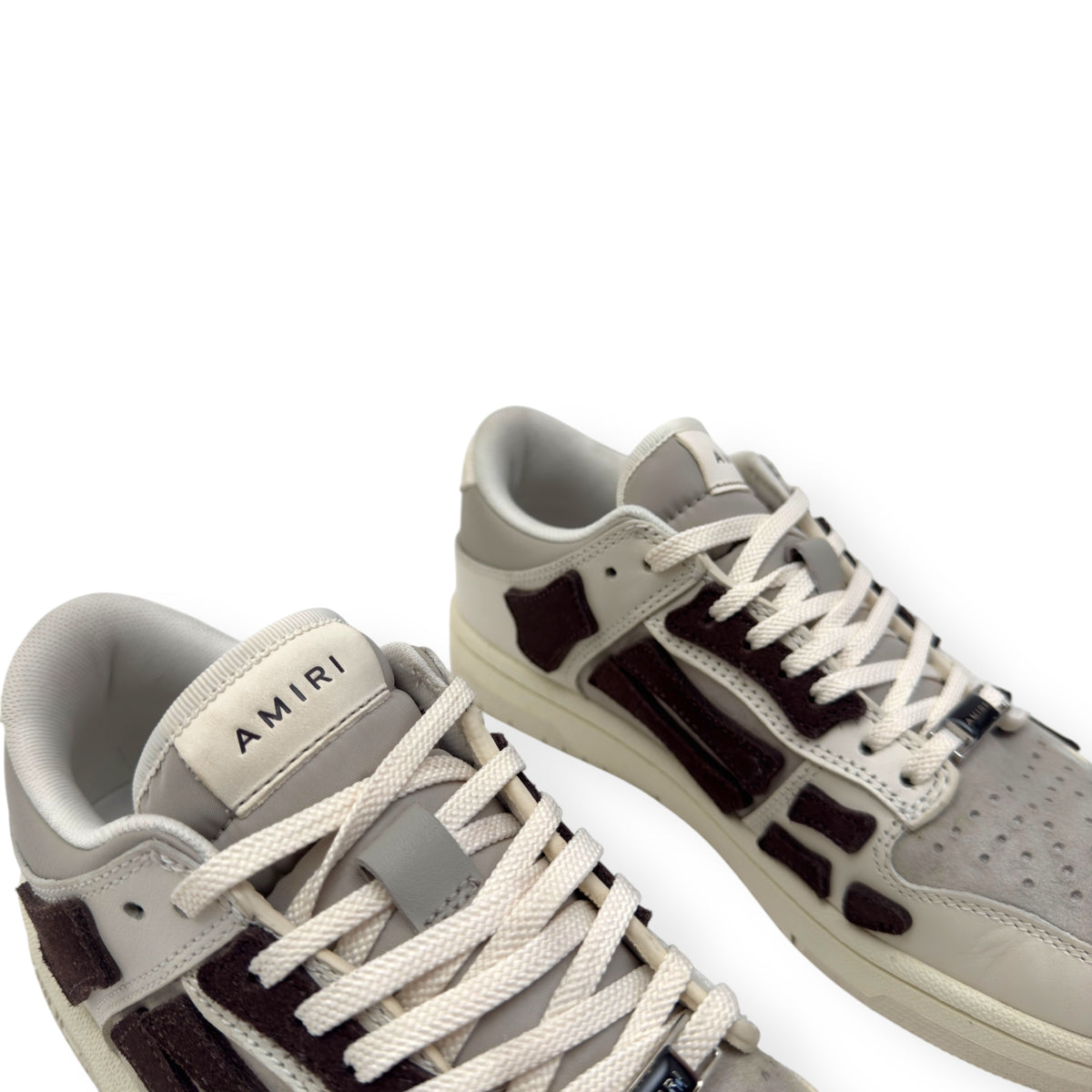 AMIRI WOMENS SKEL TOP SNEAKER BIRCH BROWN UK5