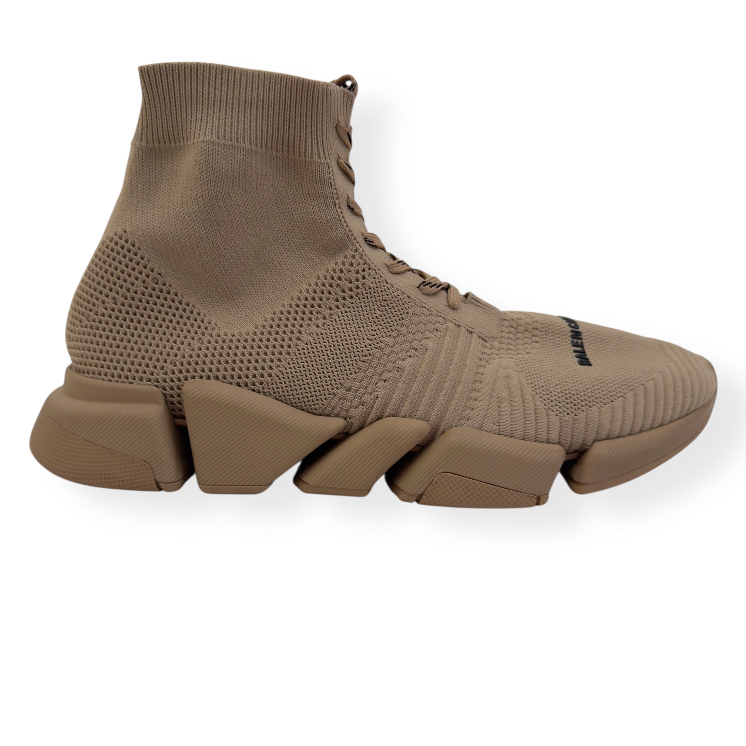 BALENCIAGA SPEED 2.0 LACE UP SNEAKER BEIGE UK11
