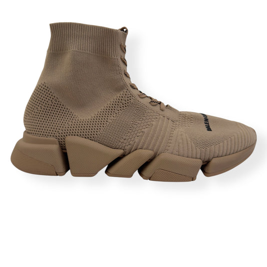 BALENCIAGA SPEED 2.0 LACE UP SNEAKER BEIGE UK11