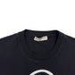 GIVENCHY SLIM FIT REFRACTED LOGO EMBROIDERED T-SHIRT BLACK / WHITE M