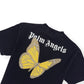 PALM ANGELS LOGO T-SHIRT BLACK / WHITE / YELLOW M