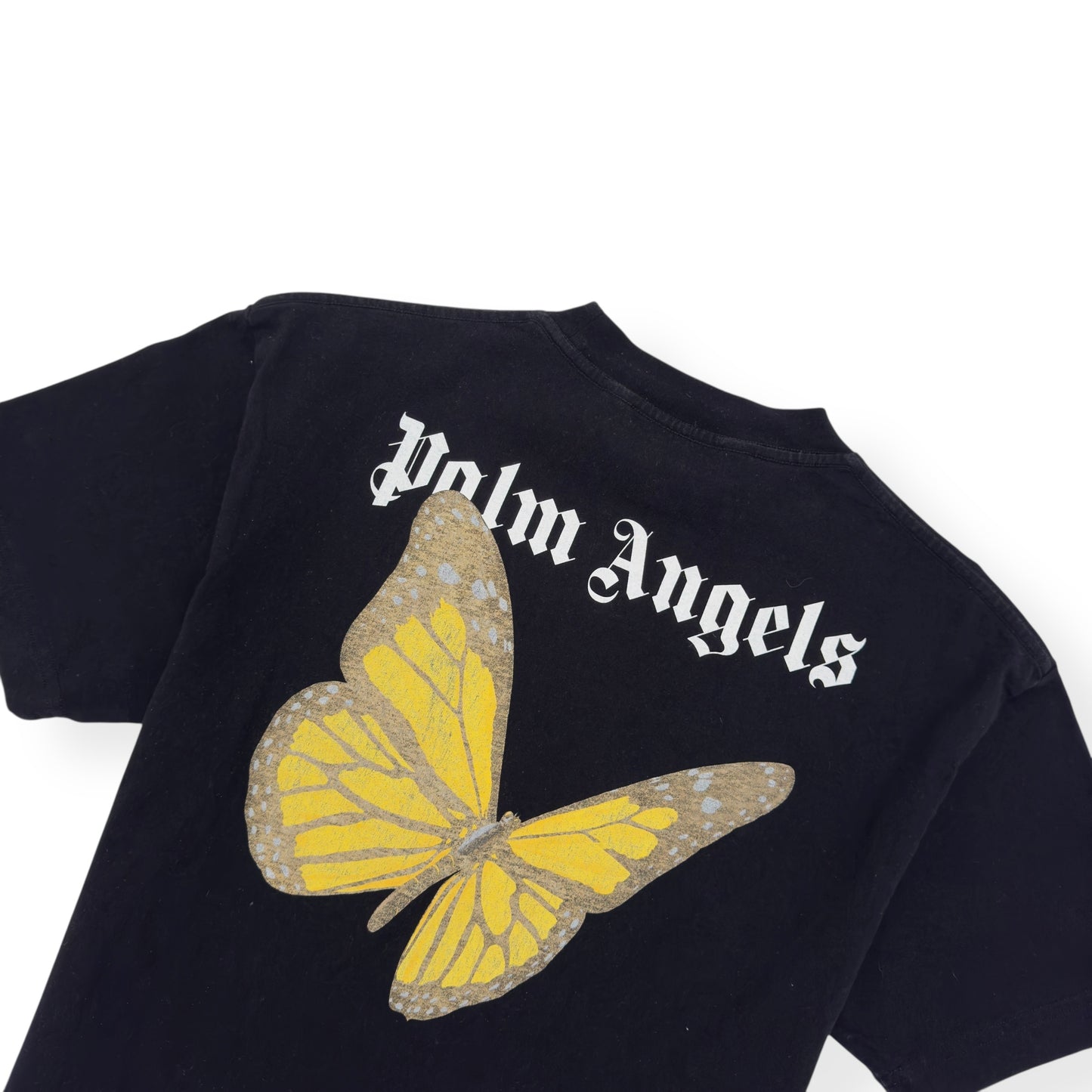 PALM ANGELS LOGO T-SHIRT BLACK / WHITE / YELLOW M