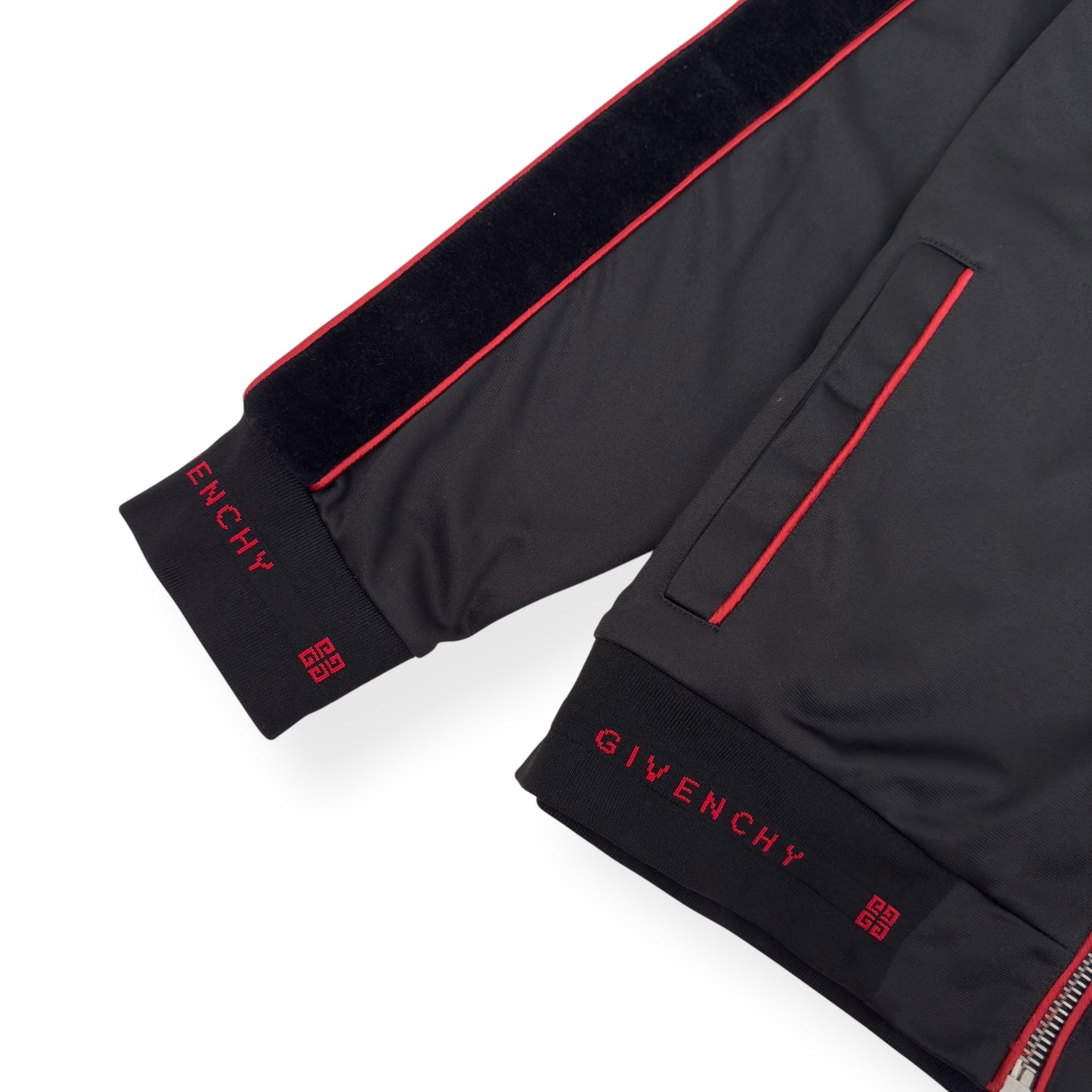GIVENCHY TRACK JACKET BLACK / RED XL