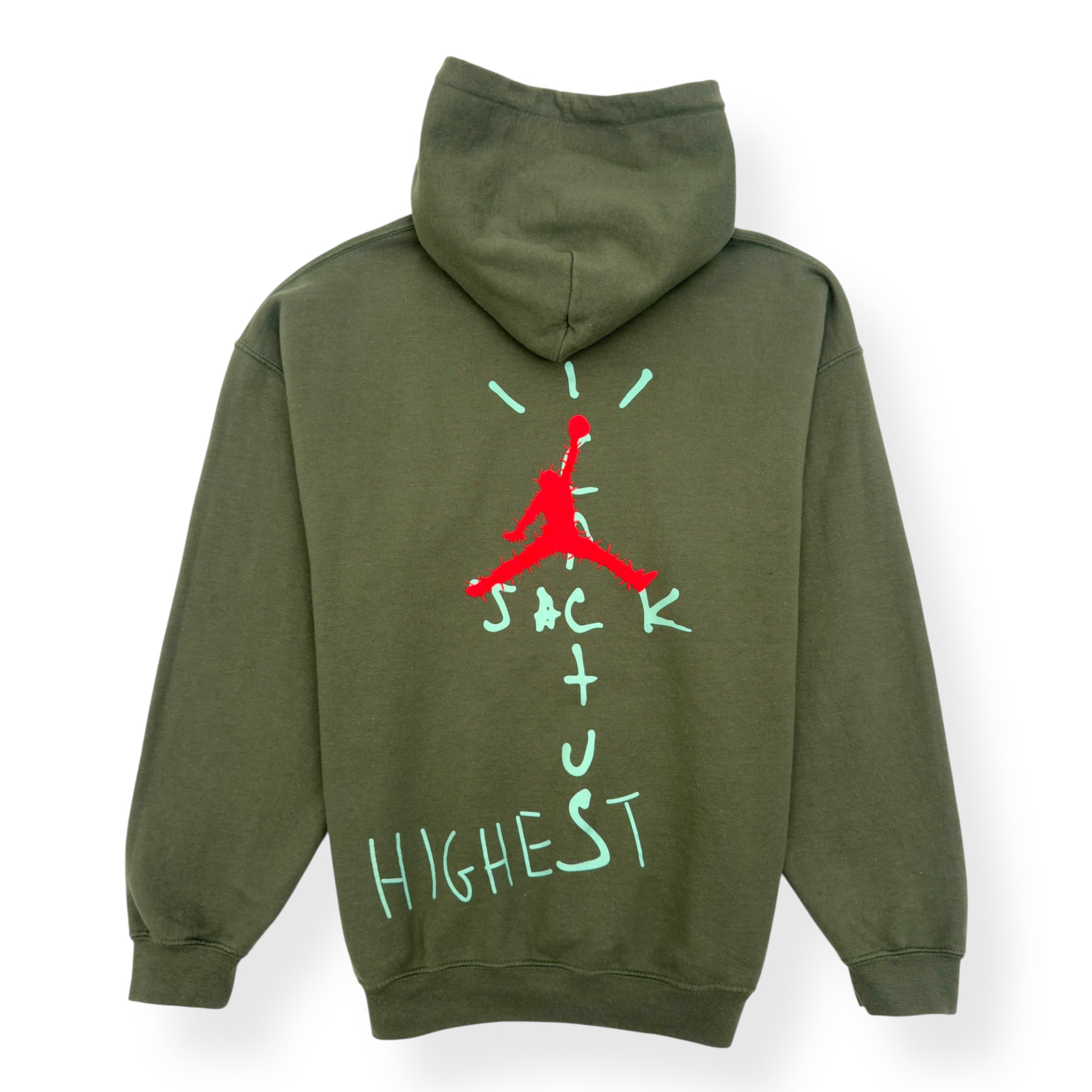 TRAVIS SCOTT X JORDAN CACTUS JACK HIGHEST HOODIE OLIVE L