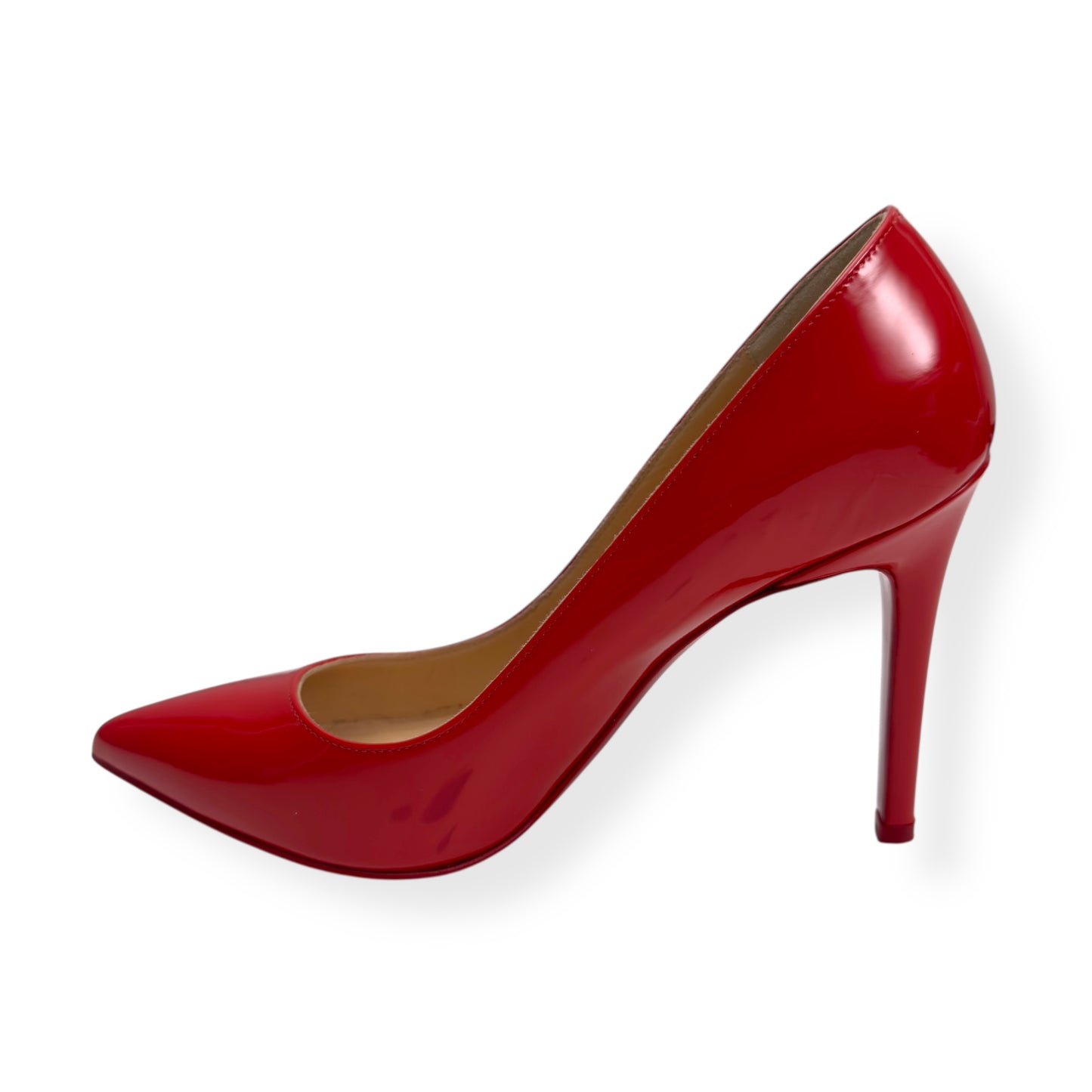 CHRISTIAN LOUBOUTIN PIGALLE 100MM PATENT LEATHER POINTED TOE PUMPS RED 36 / UK3