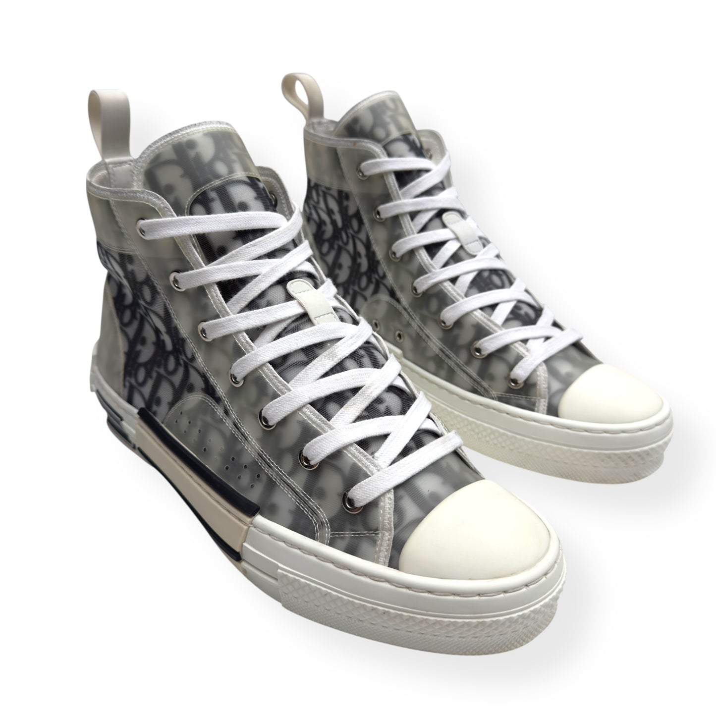 DIOR B23 HIGH TOP SNEAKERS BLACK / WHITE 42 / UK8