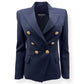 BALMAIN DOUBLE-BREASKTED WOOL BLAZER NAVY 38 / S / UK10