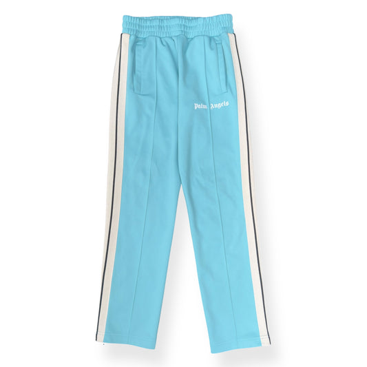 PALM ANGELS STRAIGHT LEG TRACK PANTS BLUE / WHITE M