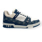LOUIS VUITTON LV MONOGRAM DENIM SNEAKER BLUE / WHITE UK9.5