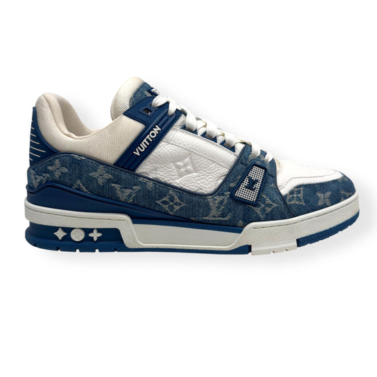LOUIS VUITTON LV MONOGRAM DENIM SNEAKER BLUE / WHITE UK9.5