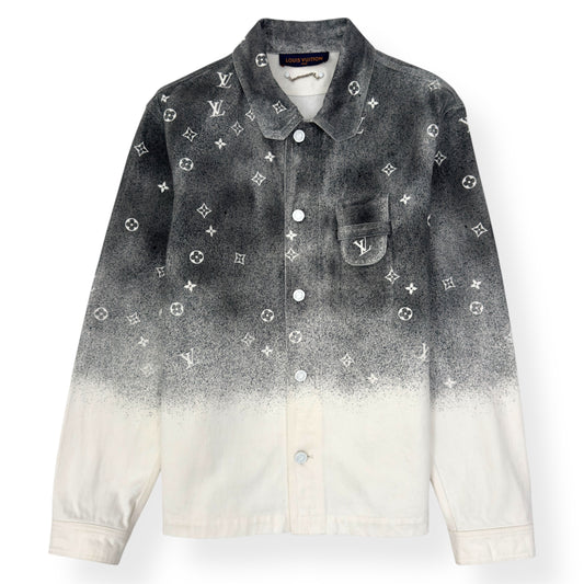LOUIS VUITTON WORKWEAR GRADIENT MONOGRAM JACKET GREY / WHITE L