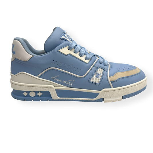 LOUIS VUITTON LV TRAINER BABY BLUE / WHITE UK7
