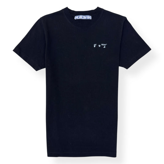 OFF-WHITE LOGO EMBROIDERED T-SHIRT BLACK M