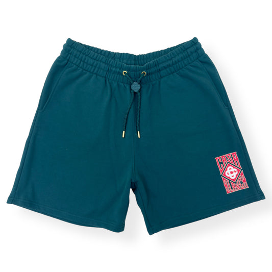 CASABLANCA GOTHIC-STACKED LOGO SWEATSHORTS GREEN XL