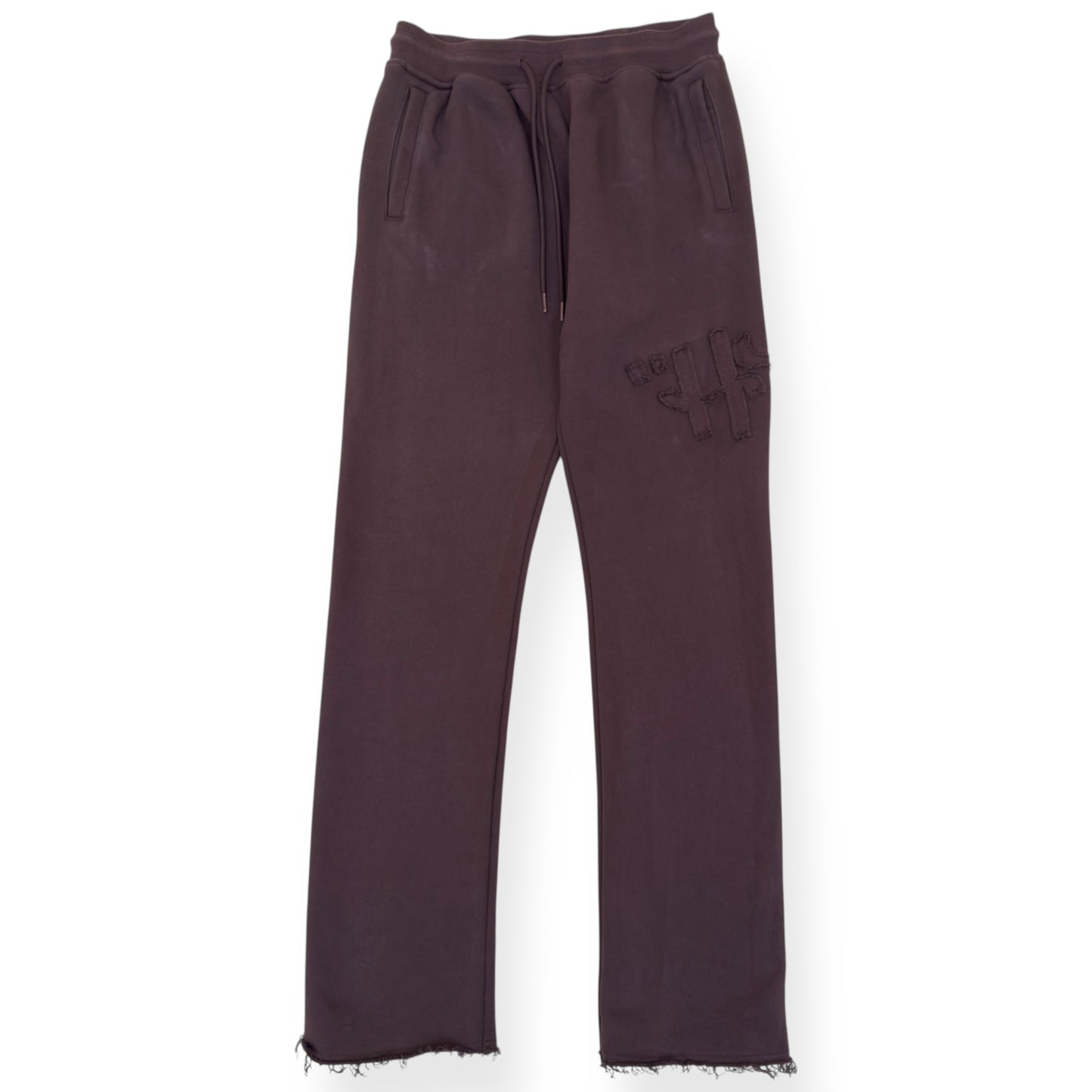 HONOR THE GIFT SCRIPT EMBROIDERED SWEAT PANTS BROWN M