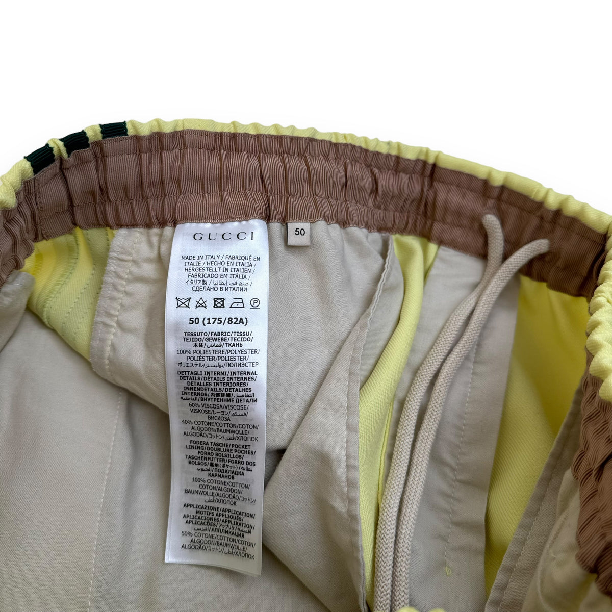 GUCCI X ADIDAS 2023 TRACK PANTS YELLOW / GREEN L