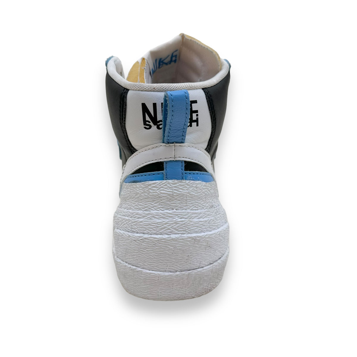 NIKE X SACAI MID BLAZER SNEAKER WHITE / BLUE / BLACK UK8.5