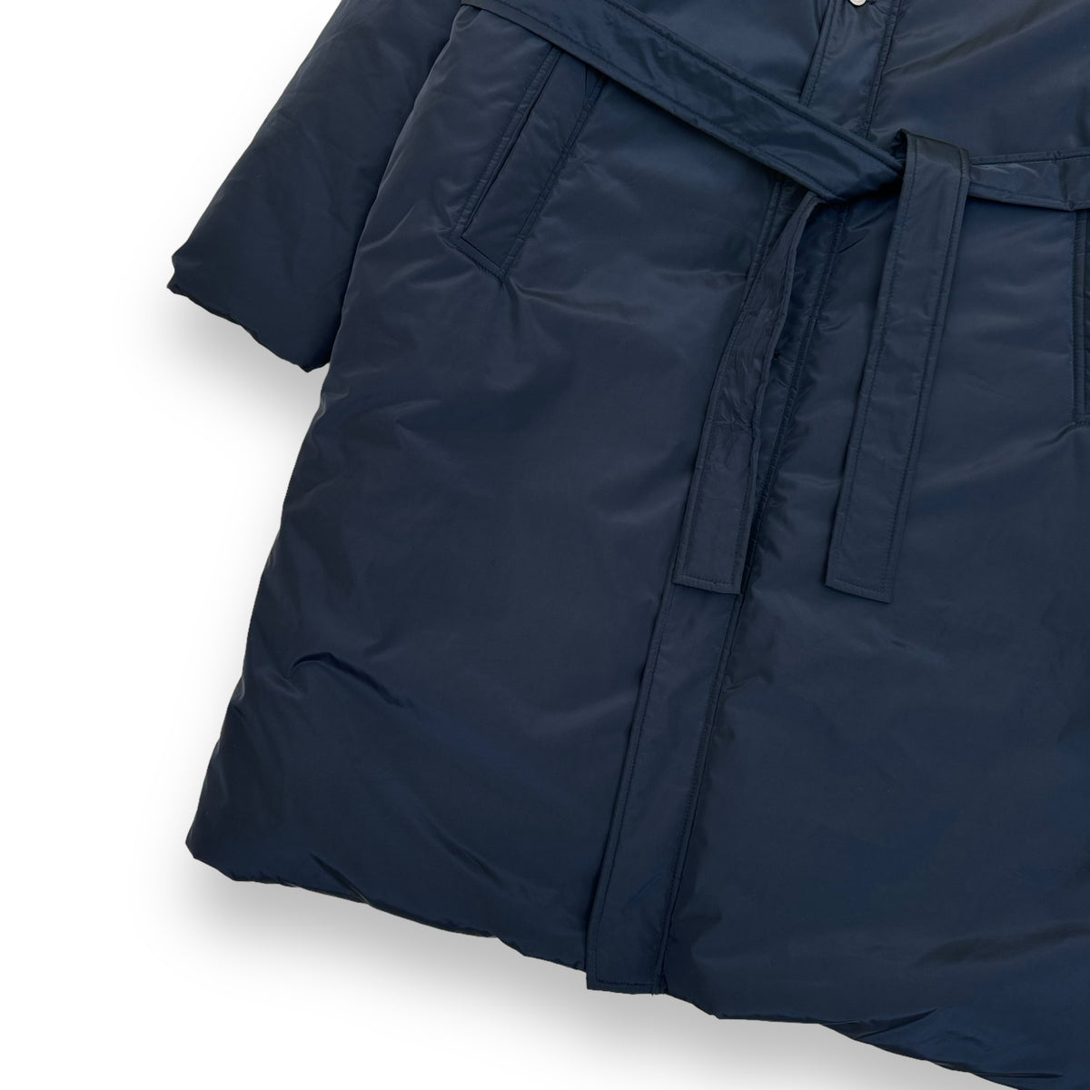 HAN KJØBENHAVN NYLON PADDED LOGO BUTTON COAT BLACK XL