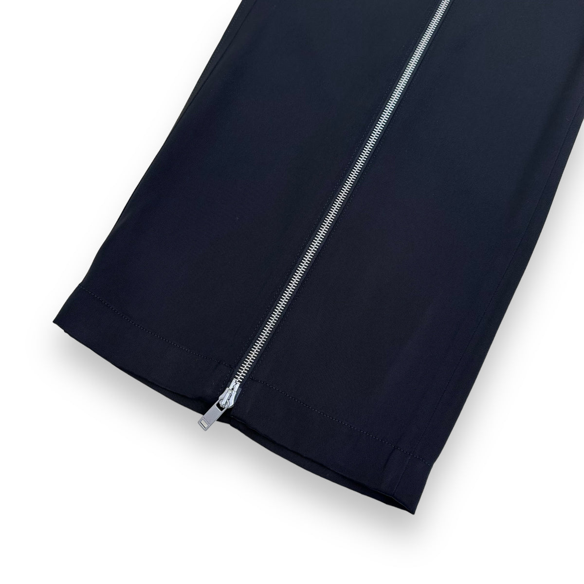 JIL SANDER ZIP-UP WIDE LEG TROUSERS BLACK L
