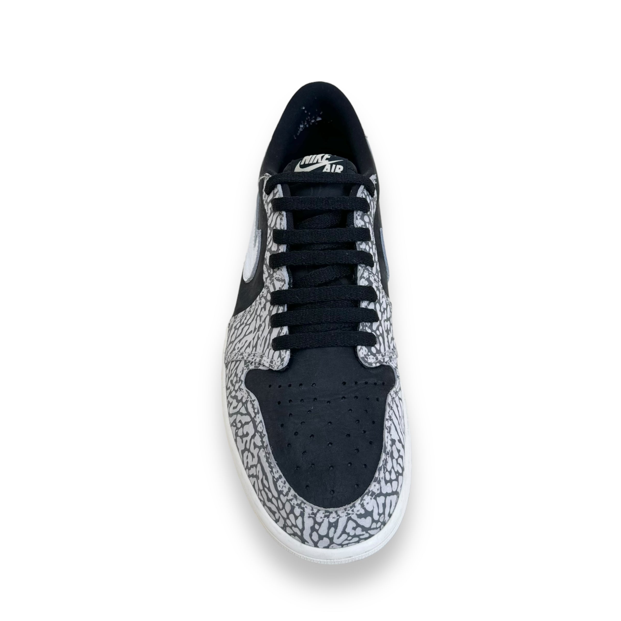NIKE AIR JORDAN 1 LOW TOP OG SNEAKER ‘BLACK CEMENT’ UK10