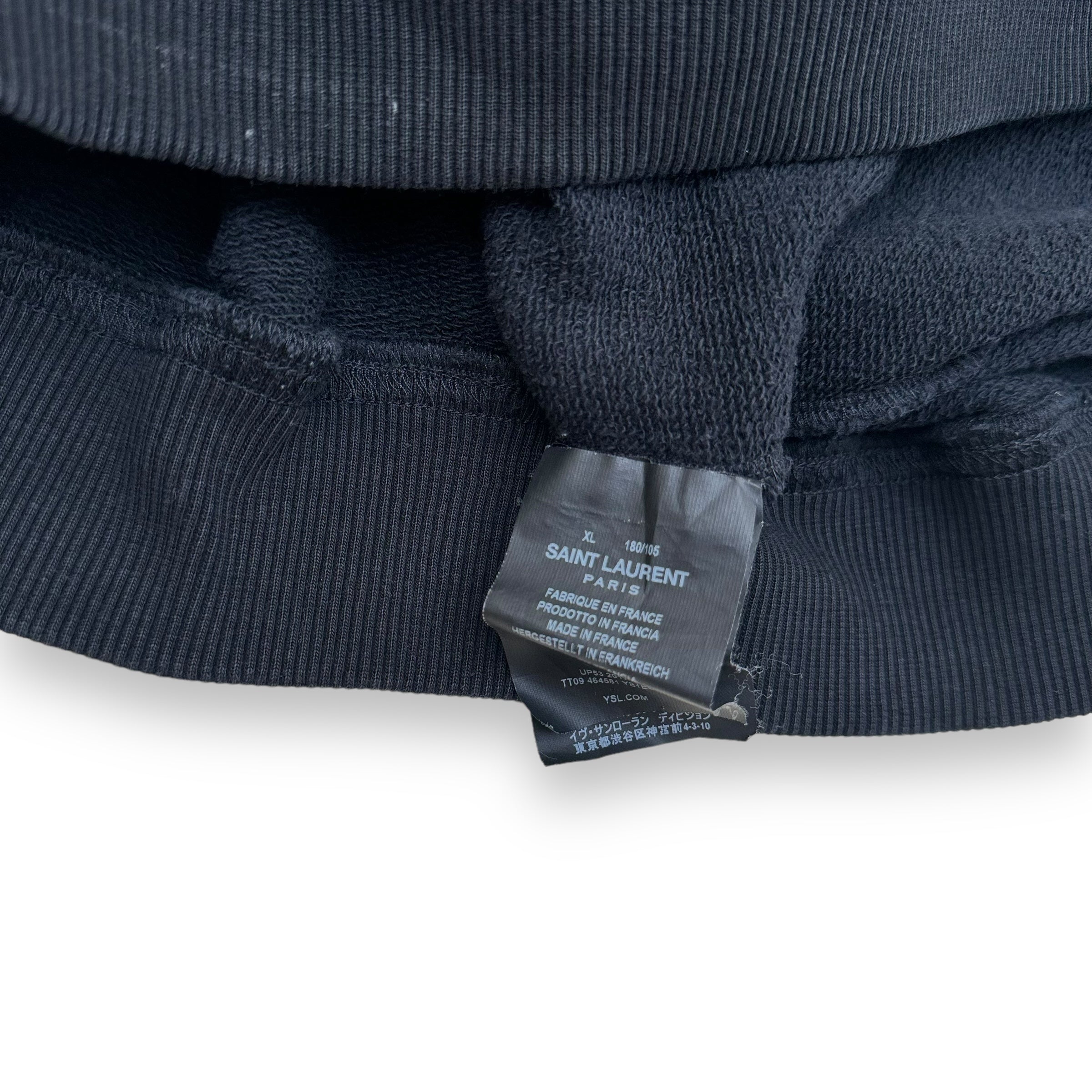 SAINT LAURENT LOGO HOODIE BLACK XL