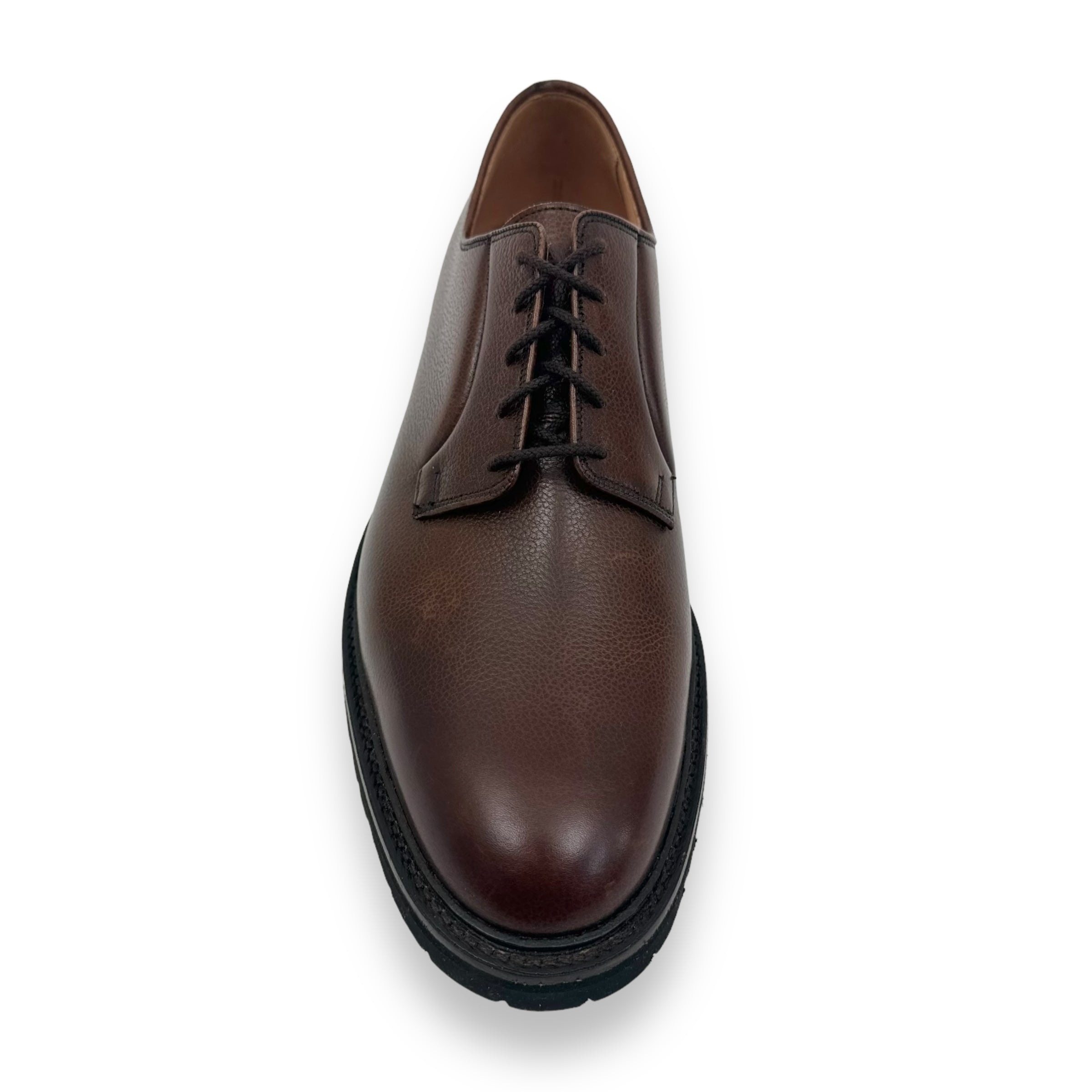 CROCKETT & JONES LACE-UP LEATHER DERBY SHOES BROWN UK10