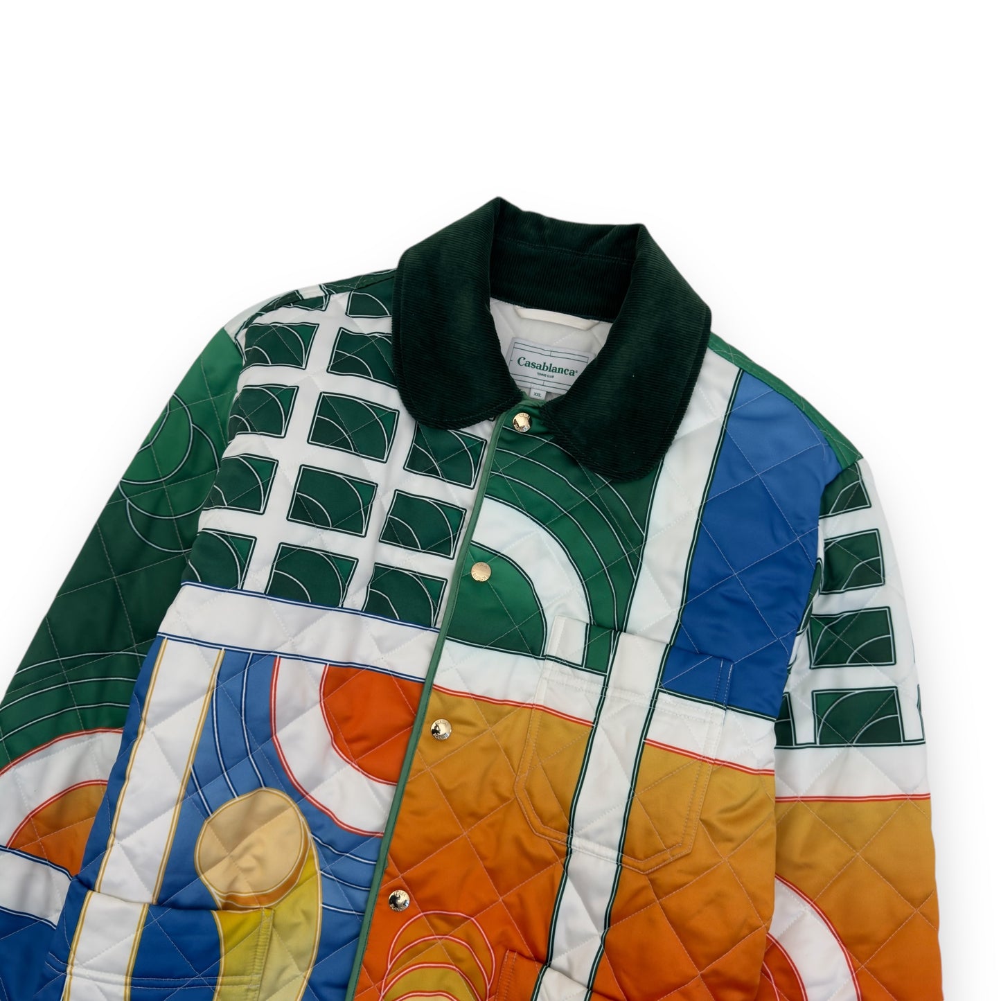 CASABLANCA RAVE DE TENNIS QUILTED JACKET MULTICOLOURED XXL