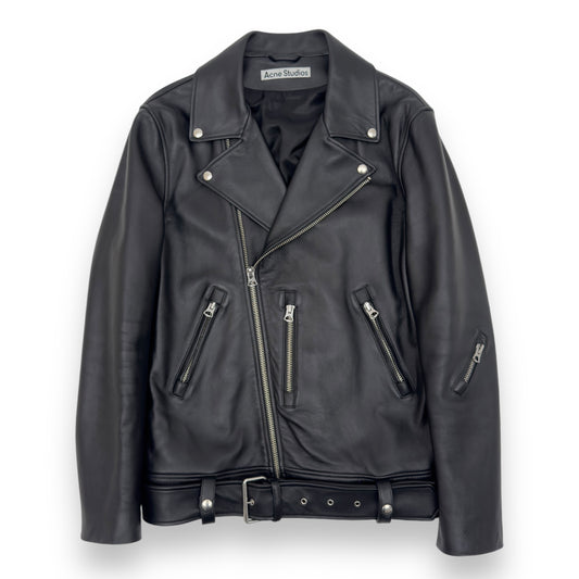 ACNE STUDIOS LEATHER BIKER JACKET BLACK L