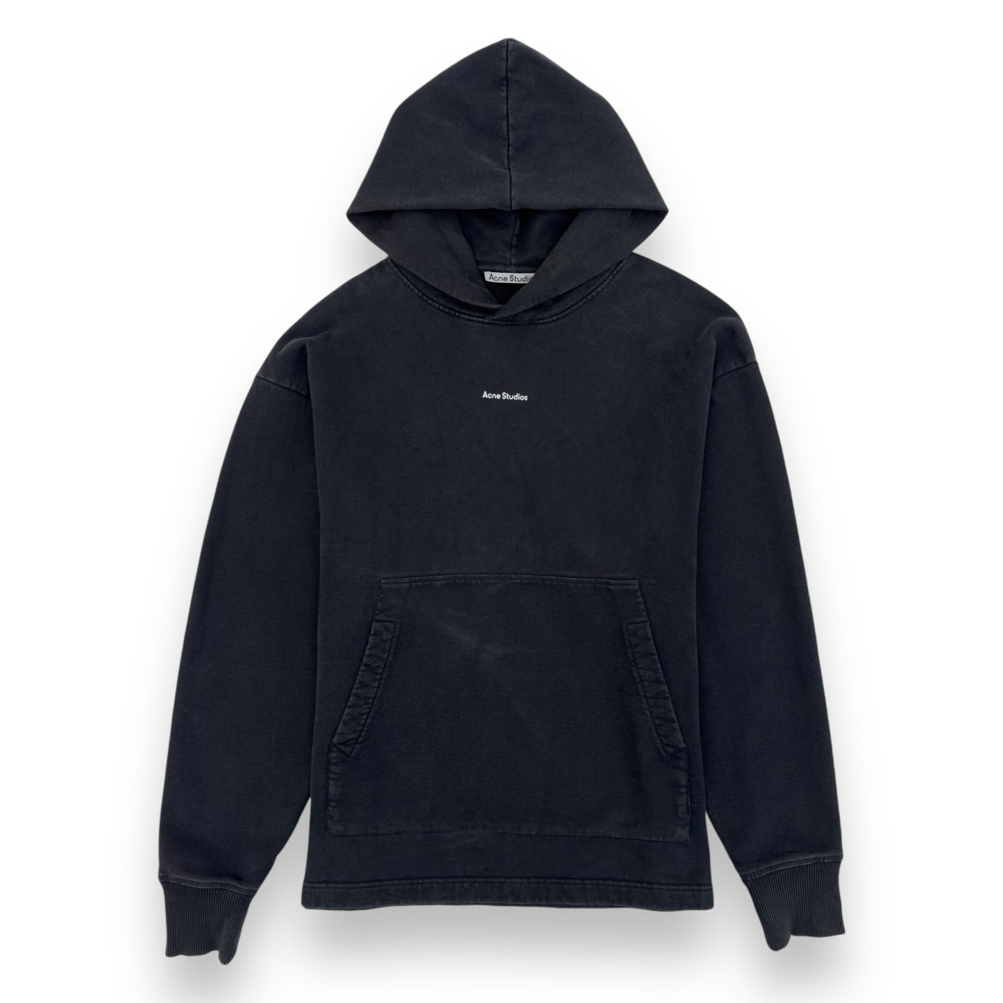 ACNE STUDIOS OVERSIZED LOGO HOODIE GREY XS