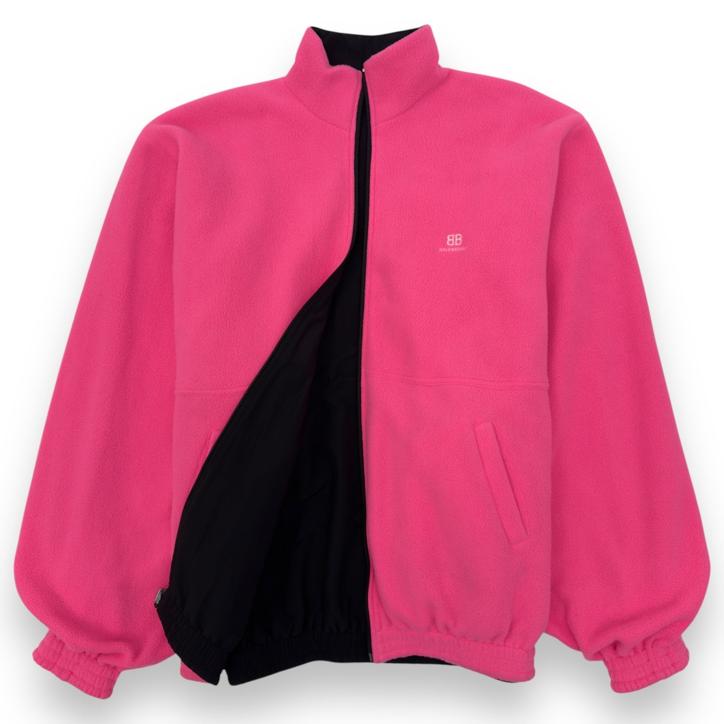 BALENCIAGA OVERSIZED REVERSIBLE SPORTY B JACKET PINK / BLACK M