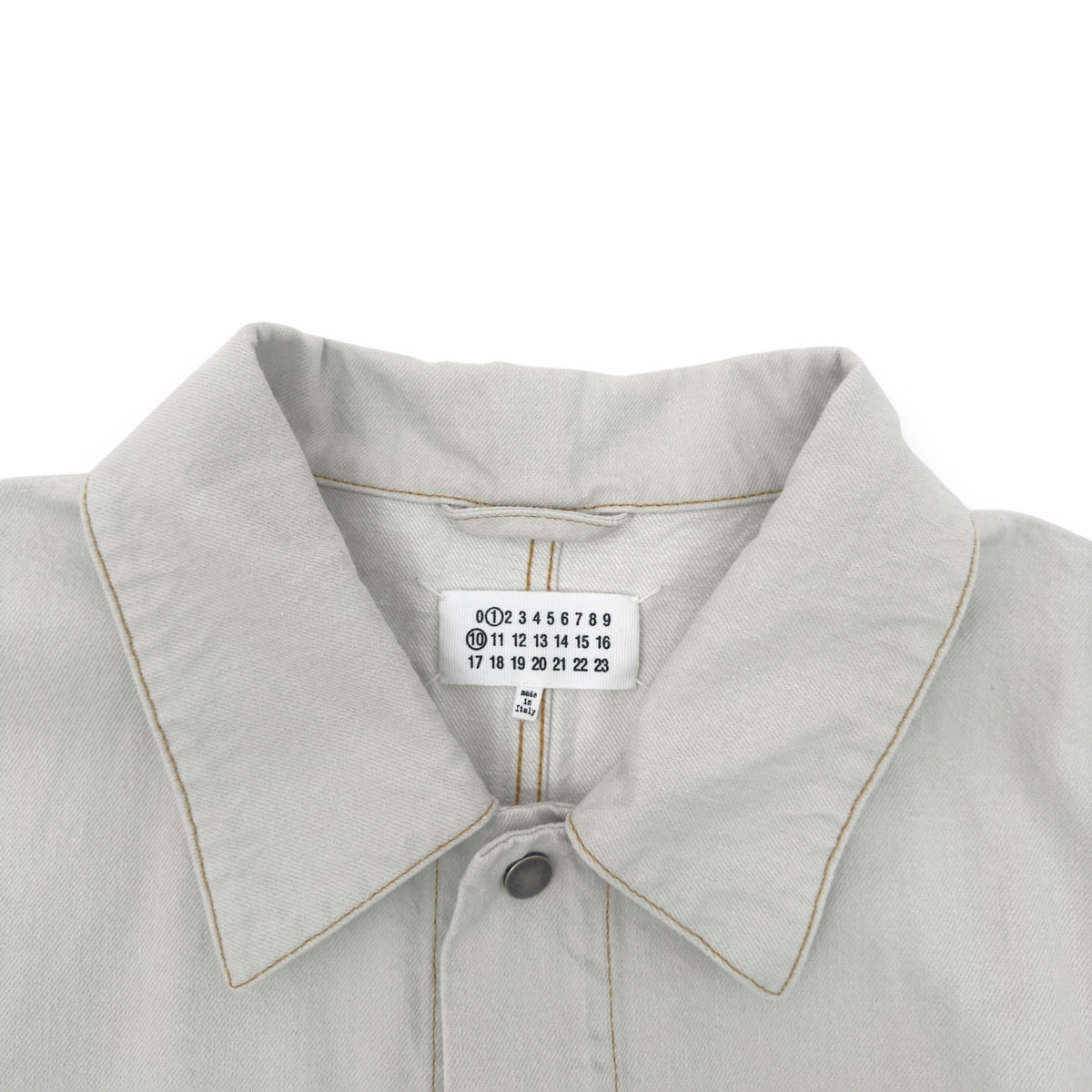 MAISON MARGIELA OVERSIZED LONG DENIM JACKET CHALK 48 / M