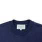 CASABLANCA STACKED LOGO CREWNECK SWEATER NAVY BLUE XS