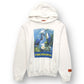 HERON PRESTON HERON PRINT HOODIE WHITE M